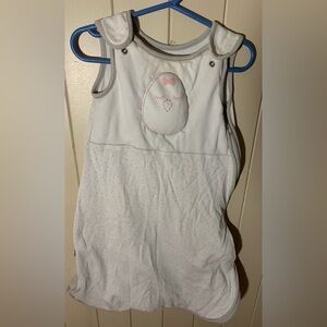 Nested Bean White Baby Sleep Sack with Pink Accents